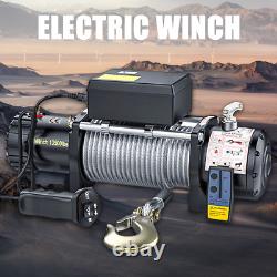 Updated Electric Winch 12v 13500lb/6075kg Steel Rope Wireless Remote Control UK