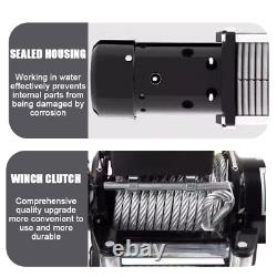 Updated Electric Winch 12v 13500lb/6075kg Steel Rope Wireless Remote Control UK