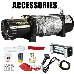 Updated Electric Winch 12v 4500lb/2025kg Steel Rope Wireless Remote Control UK