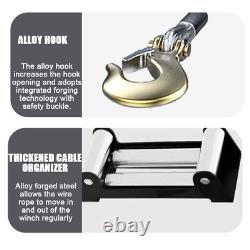 Updated Electric Winch 12v 4500lb/2025kg Steel Rope Wireless Remote Control UK