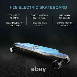 VIVI Electric Skateboard E-Skateboard withRemote Control, 350W2 Motor 30KM/H A+ UK