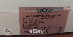 VOV Wall Mounted Electric PTC Heater Remote Control Timer 2kw High Level