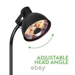 Vaunt Premium Industrial Lamp Black Patio Heater Remote Controlled 3 Heats 240v