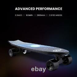 Vivi Electric Skateboard Electric Longboard Colorful Light Remote Control, 350W