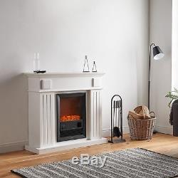 VonHaus 2KW Fireplace Suite/ Electric Stove with Wall Surround 24hr Timer Remote