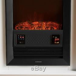 VonHaus 2KW Fireplace Suite/ Electric Stove with Wall Surround 24hr Timer Remote