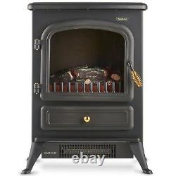 VonHaus Electric Stove Heater 1850W Portable Log Burner Fireplace Flame Effect