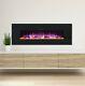 Wall Mounted Electric Fire Built In Cassette Fire Stove Led Flame 40 50 60 Inch