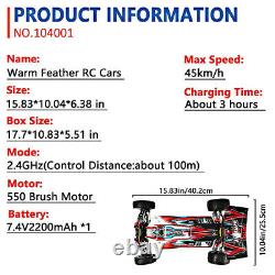 WLtoys XKS 104001 RC Car 4WD 45km/h Remote Control Off-Road Truck Buggy 1/10 UK