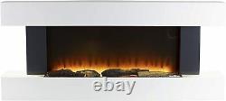 Warmlite Hingham Wall Mounted Electric Fireplace suite, Remote Control Operated