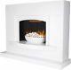 Warmlite Oxford Electric Pebble Fireplace, Adjustable Thermostat With Remote Led