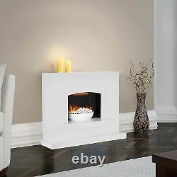 Warmlite Oxford Electric Pebble Fireplace, Adjustable Thermostat with Remote LED