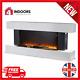 Warmlite Wl45033n Hingham Wall Mounted Electric Fireplace Led Flame Effect New