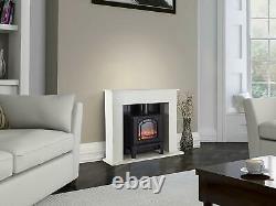 Warmlite WL45037W Ealing 1.8KW Compact Electric Stove Fireplace Suite, White N