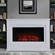 White Wall Fires Frees Sand Electric Fireplace Suite With Arch Mdf Fire Surround