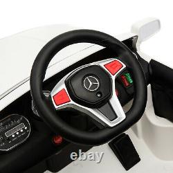 12v Enfants Ride Sur Voiture Électrique Sous Licence Mercedes Benz Télécommande Moteurs Blanc