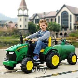 12v Kids Electric Ride Sur Tracteur Avec Réservoir D’eau Et Télécommande Parentale