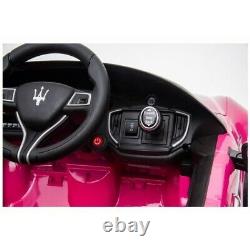 12v Rose Maserati Ghibli Conduite Électrique Sur La Voiture Avec Télécommande Parentale