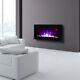 2020 Truflame 7 Couleur Led Black Glass Flat Electric Wall Mounted Fire