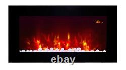 2021 7 Couleurs Led Truflame Flat Wall Mounted Electric Fire And 7color Side Leds
