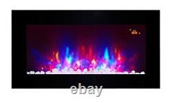 2021 7 Couleurs Led Truflame Flat Wall Mounted Electric Fire And 7color Side Leds
