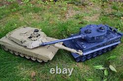 2.4ghz Large Rc Twin Battle Tank Rc Radio Remote Contrôle Abrams M1-a2 Vs Tiger-i