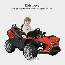 2 Camions Électriques Slingshot 12v Kids Ride On Car Avec Télécommande Rouge