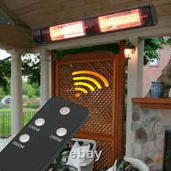 3000w Chauffe-jardin Télécommande Black Outdoor Electric Patio Heater