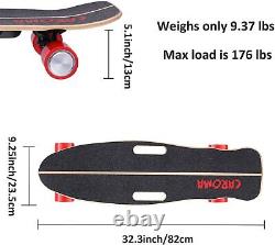 32'' Skateboard Électrique Longboard Avec Contrôle À Distance 350w Moteur Adulte Cadeau Pour Adolescents