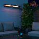 3kw Wall Mounted Electric Patio Heater Remote Control Stainless Steel Firefly (en Acier Inoxydable)