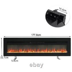 40/50/60/70in Électricité Cheminée Cheminée Standing Insert Wall Mounted Heater White