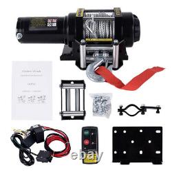 4500lbs Highy Duty Electric Recovery Treuil 12v Remote Control Rope Trailer Camion