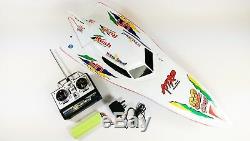 7000 Contrôle À Distance Rc Radio Syma White Furtif Racing Speed ​​boat Uk Seller