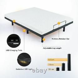 Base De Lit Électrique Pour Matelas King Avec Massage À Distance Et 2 Ports Usb