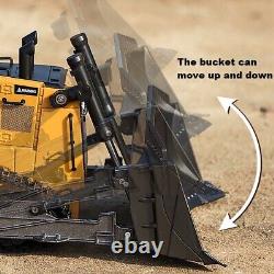 Bulldozer de chantier télécommandé 116 2.4G 9CH véhicule de construction charge lourde jouet RC