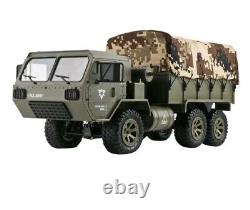 Camion militaire RC à 6 roues motrices 1/16, voiture crawler, véhicule militaire électrique à télécommande