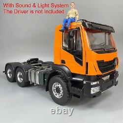 Camion tracteur RC 1/14 châssis en métal télécommande 6x4 système sonore lumineux de voiture