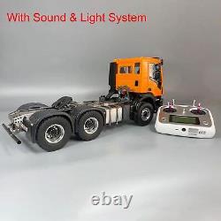 Camion tracteur RC 1/14 châssis en métal télécommande 6x4 système sonore lumineux de voiture