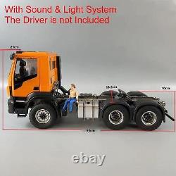 Camion tracteur RC 1/14 châssis en métal télécommande 6x4 système sonore lumineux de voiture