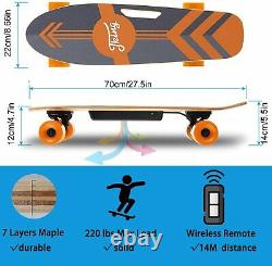 Caroma Electric Skateboard Télécommande Led, 350w Electric Longboard Cadeau Adulte