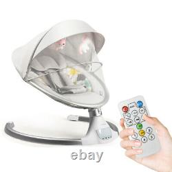 Chaise berçante électrique pour bébé avec télécommande, lit à bascule et moustiquaire