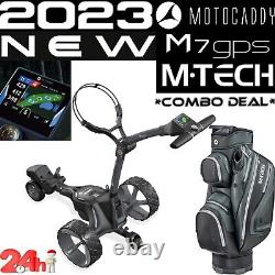 Chariot de golf électrique télécommandé Motocaddy M7 Gps avec sac de chariot M Tech - Offre combo