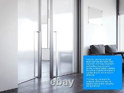 Chauffage ventilateur Mylek au-dessus de la porte avec rideau d'air chaud électrique, télécommande et affichage LED numérique.