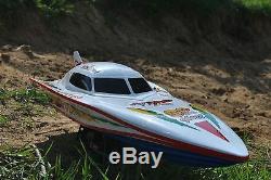 Cheap À Distance Radiocommandé Rc Blanc Furtif Rs 7000 R / C Racing Speed ​​boat Yacht