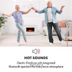 Cheminée Électrique Et Surround 1800/ 900 W Fire Stove Bluetooth Speaker White