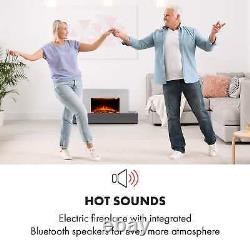 Cheminée Électrique Et Surround 1800/ 900w Poêle À Feu Électrique Bluetooth Haut-parleur