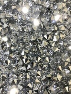 Cheminée Mur Hung Broyé Diamant Miroir Verre Sparkly 130x20x55cm