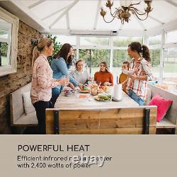 Climatiseur Infrarouge Patio Radiant Garden Home Outdoor 2400w Télécommande Blanc