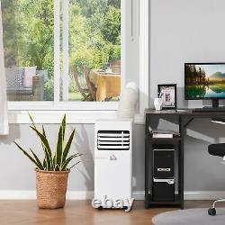 Climatiseur Mobile Homcom Blanc Avec Télécommande Refroidissement Ventilateur 650w