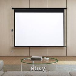 Écran de projecteur motorisé de 72 à 120 pouces pour home cinéma avec télécommande HD TV